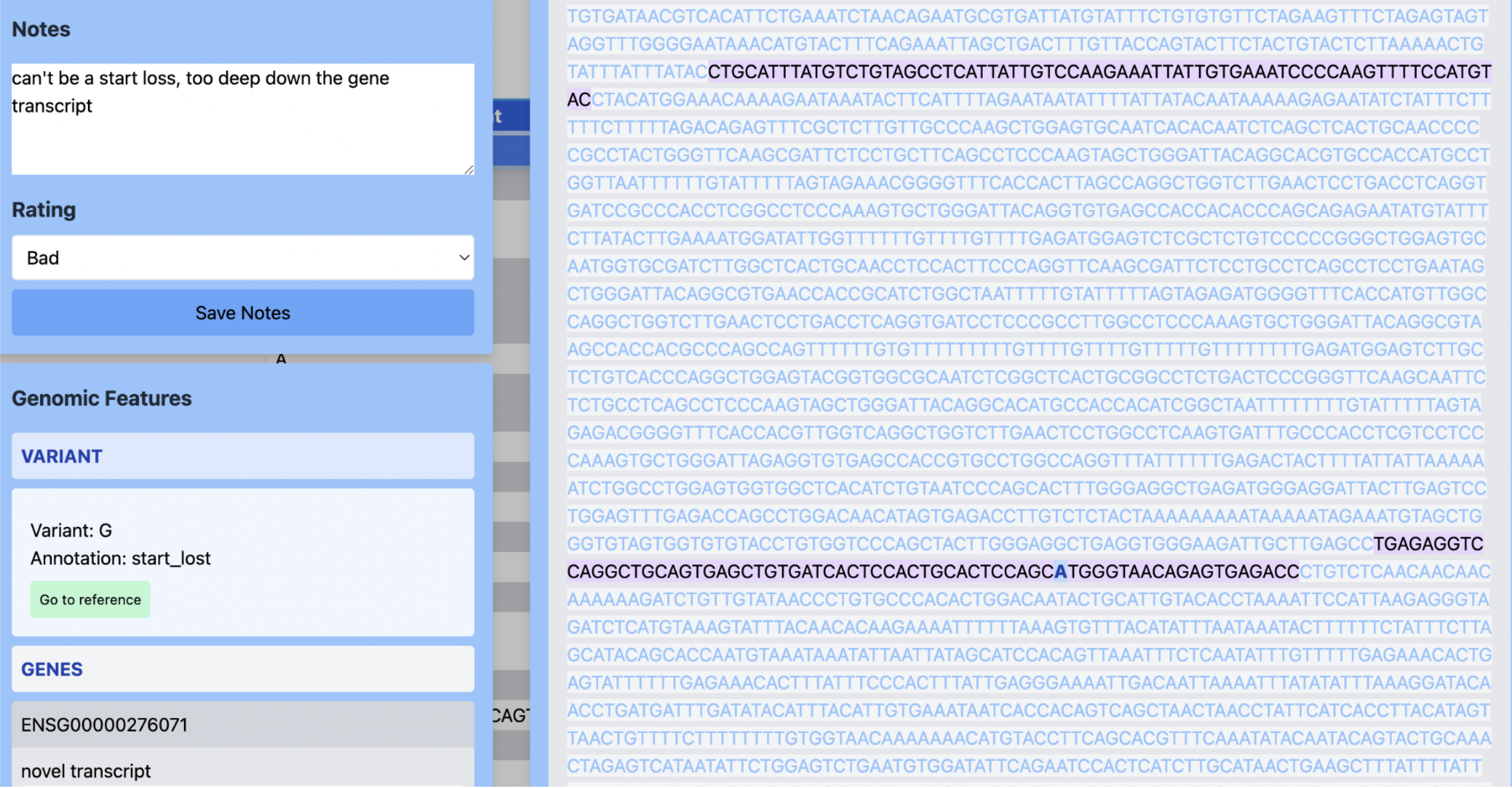 vcf explorer screenshot